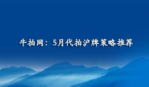 牛拍网：5月代拍沪牌策略推荐